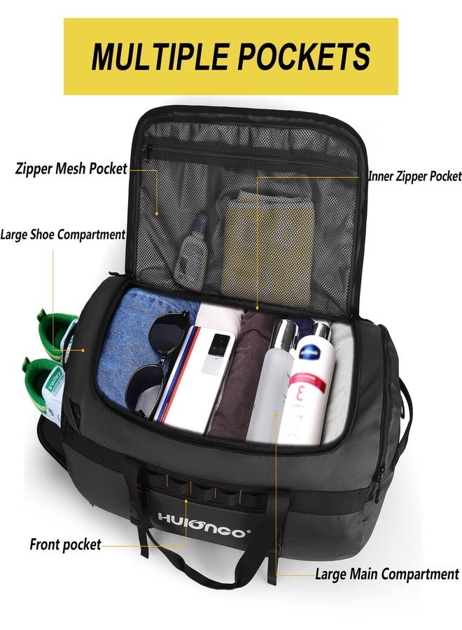 Hulongo 40L/60L/90L Large Waterproof Duffle Bag Backpack for Men, Mens Duffel Backpack Bags for Traveling, Heavy Duty (Black, 90l) - Image 4